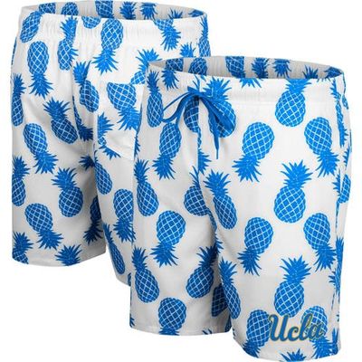 COLOSSEUM Men's Colosseum White/Blue UCLA Bruins Pineapple Swim Shorts 
