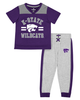 COLOSSEUM Toddler Colosseum Purple/Heather Gray Kansas State Wildcats Ka-Boot-It Jersey & Pants Set  - 1