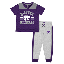 COLOSSEUM Toddler Colosseum Purple/Heather Gray Kansas State Wildcats Ka-Boot-It Jersey & Pants Set 