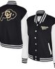 COLOSSEUM Women's Colosseum Black Colorado Buffaloes French Baguette Full Snap Fleece Jacket  - 1