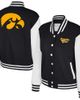 COLOSSEUM Women's Colosseum Black Iowa Hawkeyes French Baguette Full Snap Fleece Jacket  - 1