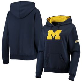 COLOSSEUM Women's Colosseum Navy Michigan Wolverines Big Logo Team Pullover Hoodie 