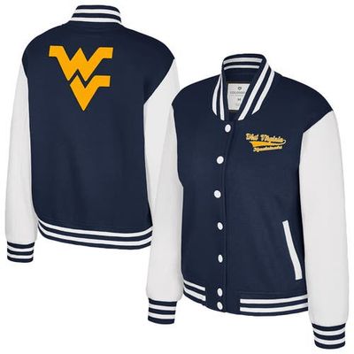 COLOSSEUM Women's Colosseum Navy West Virginia Mountaineers French Baguette Full Snap Fleece Jacket 