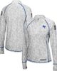 COLOSSEUM Women's Colosseum White Air Force Falcons OHT Military Appreciation Officer Arctic Camo Fitted Lightweight 1/4-Zip Jacket  - 1
