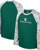 COLOSSEUM Youth Colosseum Green/Camo Michigan State Spartans OHT Military Appreciation Dark Star Raglan Long Sleeve T-Shirt  - 1