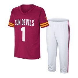 COLOSSEUM Youth Colosseum Maroon/White Arizona State Sun Devils Football Jersey and Pants Set 