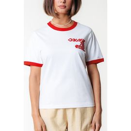 Colourful Rebel Colourful Rebel Logo Wave Ringer Boxy Tee
