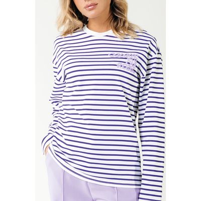 Colourful Rebel Colourful Rebel Logo Wave Stripe Longsleeve Tee
