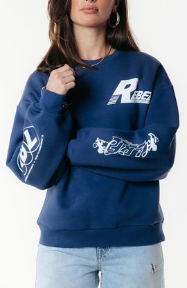 Colourful Rebel Colourful Rebel Logos Dropped Shoulder Sweat