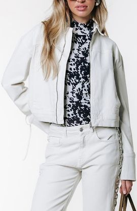 Colourful Rebel Colourful Rebel Olaine Braided Sleeve Denim Blouse