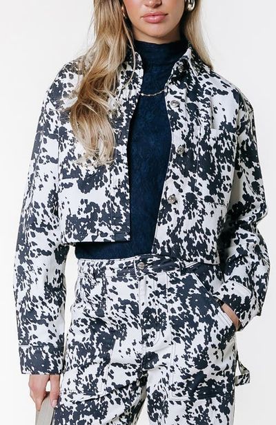 Colourful Rebel Colourful Rebel Olle Cow Cropped Worker Blouse