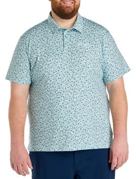 Columbia Columbia Big & Tall PFG Super Slack Tide Marine Printed Polo Shirt