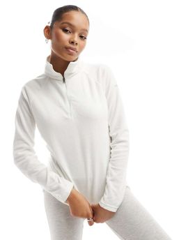 Columbia Columbia glacial iv half zip fleece in sea salt-White