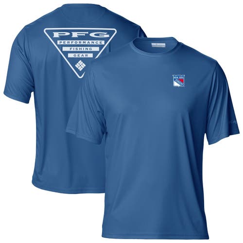 Columbia Columbia Men's  Blue New York Rangers Terminal Tackle Omni-Shade T-Shirt 