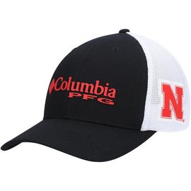 Columbia Men's Columbia Black Nebraska Huskers PFG Logo Snapback Hat 
