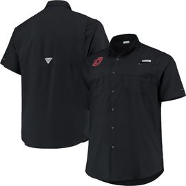 Columbia Men's Columbia Black Ohio State Buckeyes Big & Tall Tamiami Omni-Shade Button-Down Shirt 