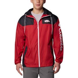 Columbia Men's Columbia Cardinal Arkansas Razorbacks Flash Challenger II Omni-Shade Full-Zip Hoodie Windbreaker Jacket 