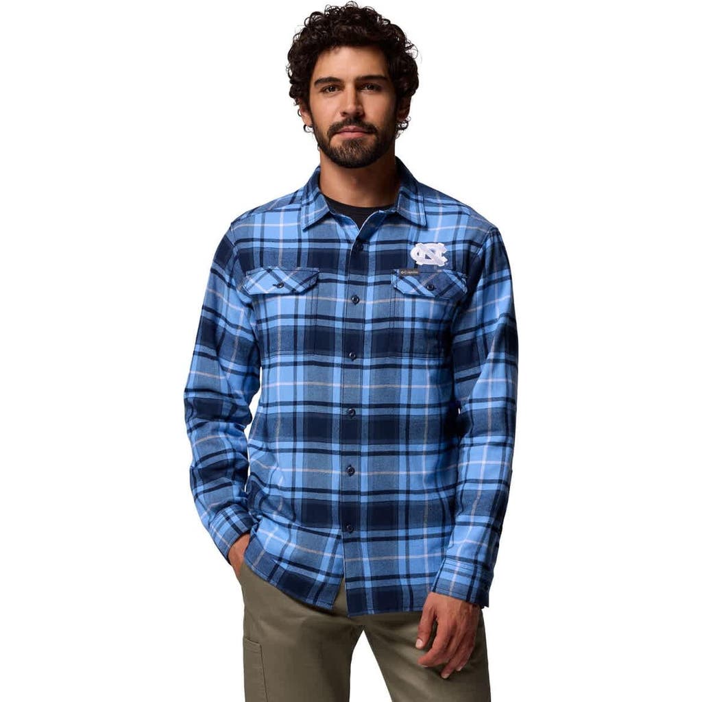 Columbia Men's Columbia Carolina Blue North Carolina Tar Heels Flare Gun Omni-Wick Flannel Long Sleeve Button-Up Shirt 