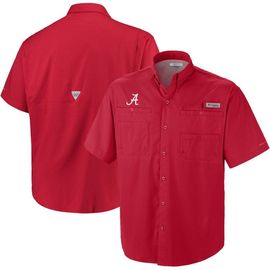 Columbia Men's Columbia Crimson Alabama Crimson Tide Big & Tall Collegiate Tamiami Button-Down Shirt 