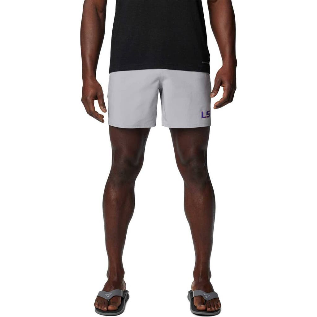Columbia Men's Columbia Gray LSU Tigers PFG Terminal Roamer™ Omni-Shade™ Stretch Shorts 