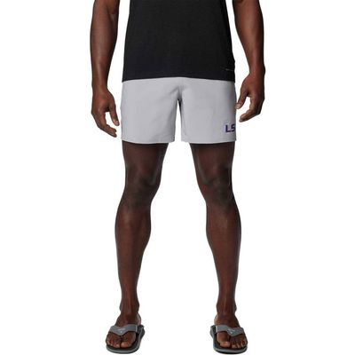 Columbia Men's Columbia Gray LSU Tigers PFG Terminal Roamer™ Omni-Shade™ Stretch Shorts 