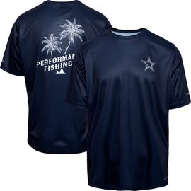Columbia Men's Columbia Navy Dallas Cowboys Terminal Tackle Performance Fishing Omni-Shade T-Shirt 