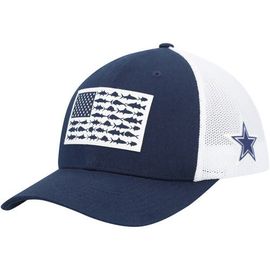 Columbia Men's Columbia Navy/White Dallas Cowboys Mesh Fish Flag Flex Hat 
