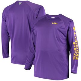 Columbia Men's Columbia Purple LSU Tigers Big & Tall Terminal Tackle Long Sleeve Omni-Shade T-Shirt 