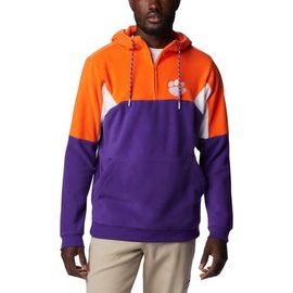 Columbia Men's Columbia Purple/Orange Clemson Tigers Lodge Quarter-Zip Hoodie 