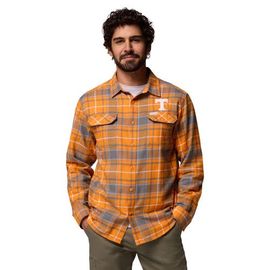 Columbia Men's Columbia Tennessee Orange Tennessee Volunteers Flare Gun Omni-Wick Flannel Long Sleeve Button-Up Shirt 