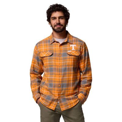 Columbia Men's Columbia Tennessee Orange Tennessee Volunteers Flare Gun Omni-Wick Flannel Long Sleeve Button-Up Shirt 