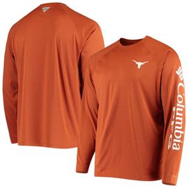 Columbia Men's Columbia Texas Orange Texas Longhorns Terminal Tackle Omni-Shade Raglan Long Sleeve T-Shirt