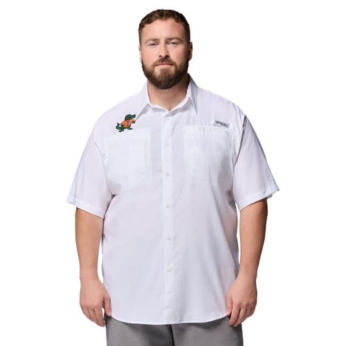 Columbia Men's Columbia White Florida Gators Big & Tall Tamiami Omni-Shade Button-Down Shirt 