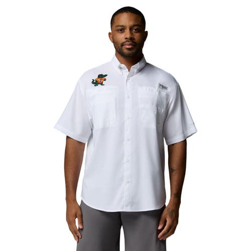 Columbia Men's Columbia White Florida Gators Tamiami Omni-Shade Button-Down Shirt 