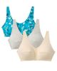 Comfort Choice Comfort Choice 3 Pack Front Close Cotton Wireless Bra (plus) - 1