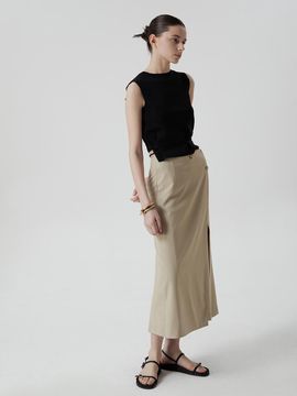 comgen Asymmetric Pleated Wrap Skirt NAEU4 - WQS060_150