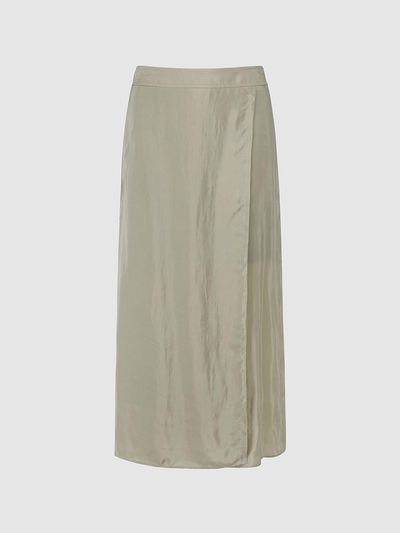 comgen Back Banding Slit H Line Skirt NAEF8 WQS370_550