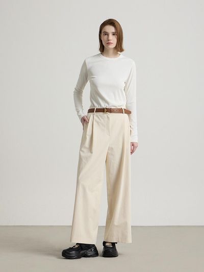 comgen Banding Wide Double Pleated Pants (NAFS2-WPL110_130)