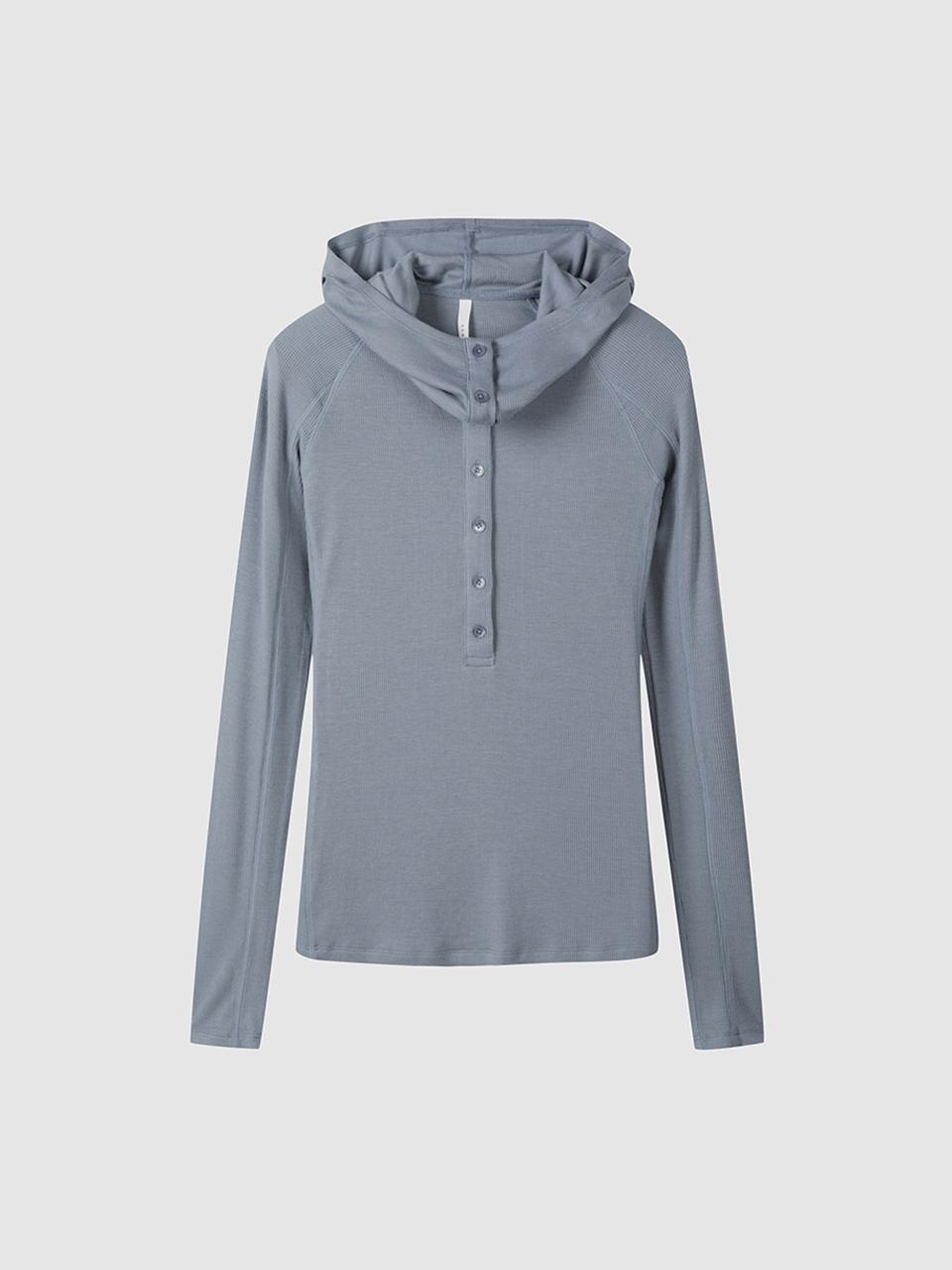 comgen button Hooded Long Sleeve NAEF8 - WKL120 440