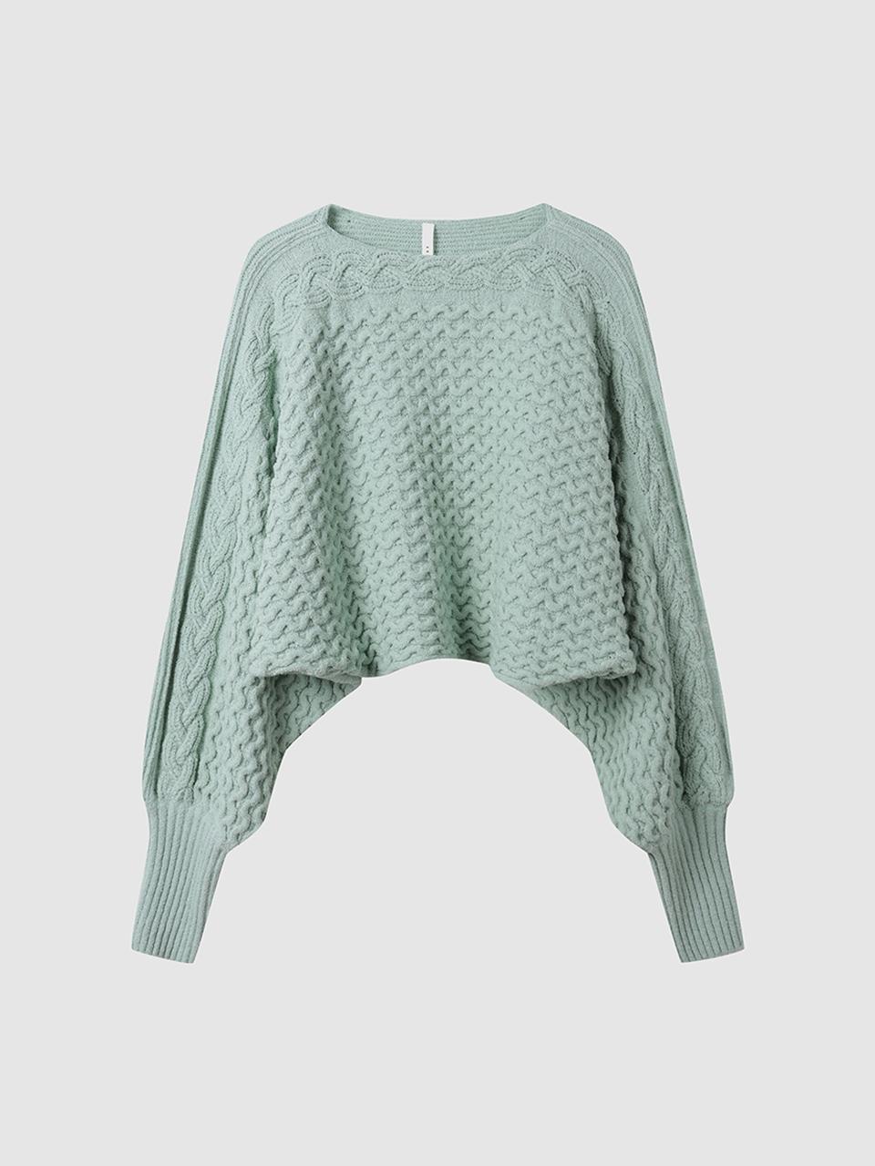 comgen Cable-Knit Cotton Blend Bolero Pullover (NAFS1-WSP020_240)