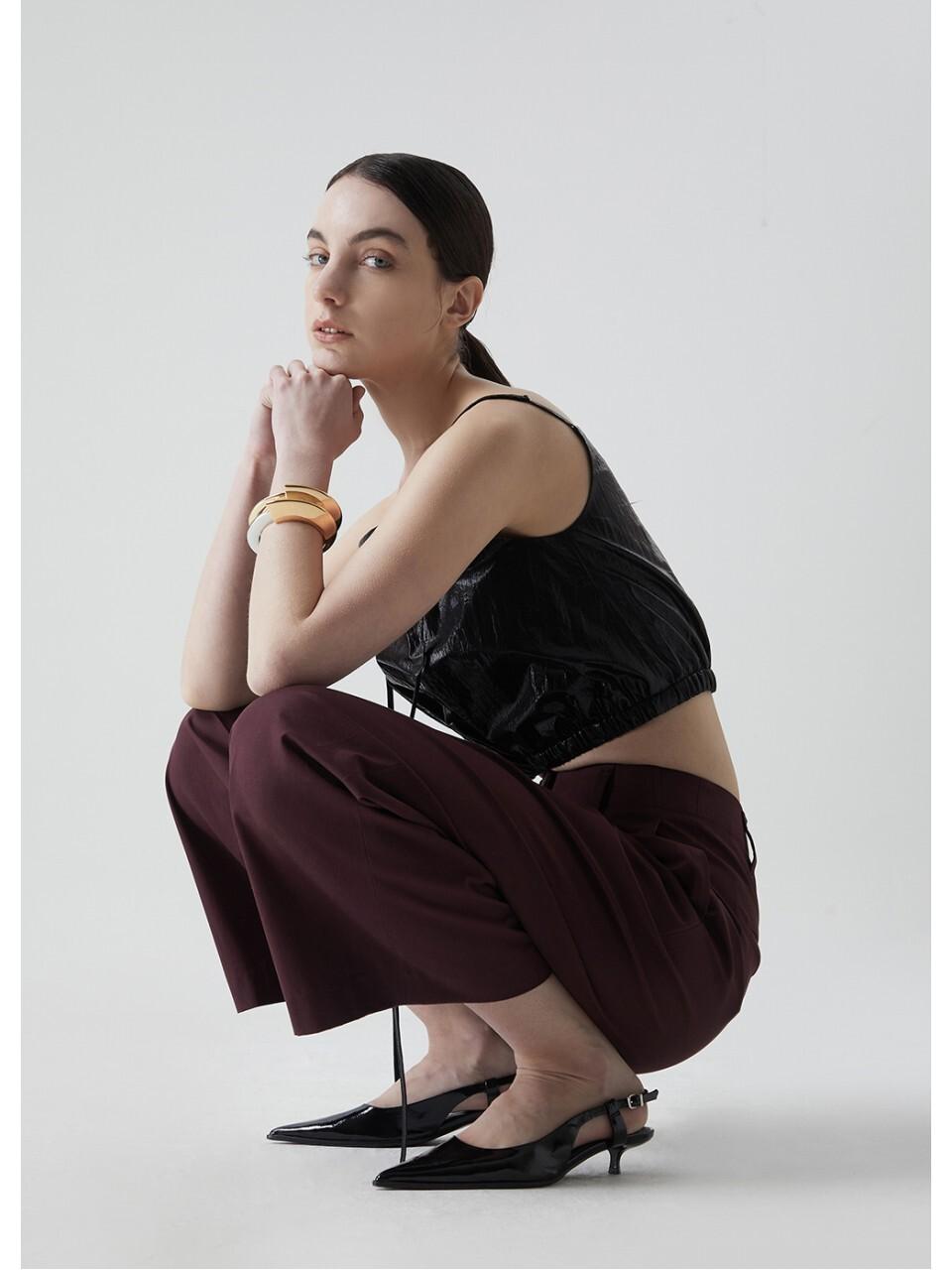 comgen Cotton Tuck Volume Pants NAEU3-WPL050490