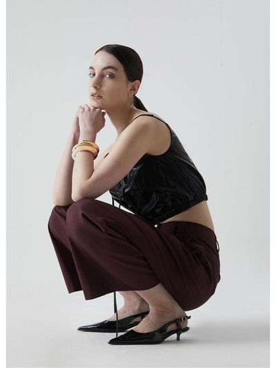 comgen Cotton Tuck Volume Pants NAEU3-WPL050490