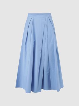comgen Cotton Volume Pleated Midi Skirt (NAFS2-WQS110_390)