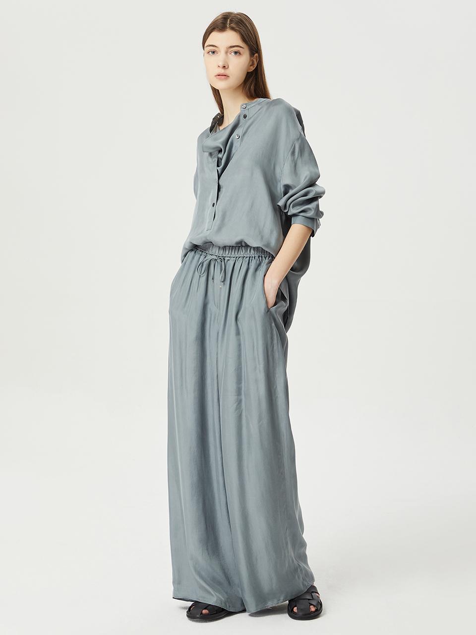 comgen Cowl Neck Band Neck Blouse NAES1-WRC070520