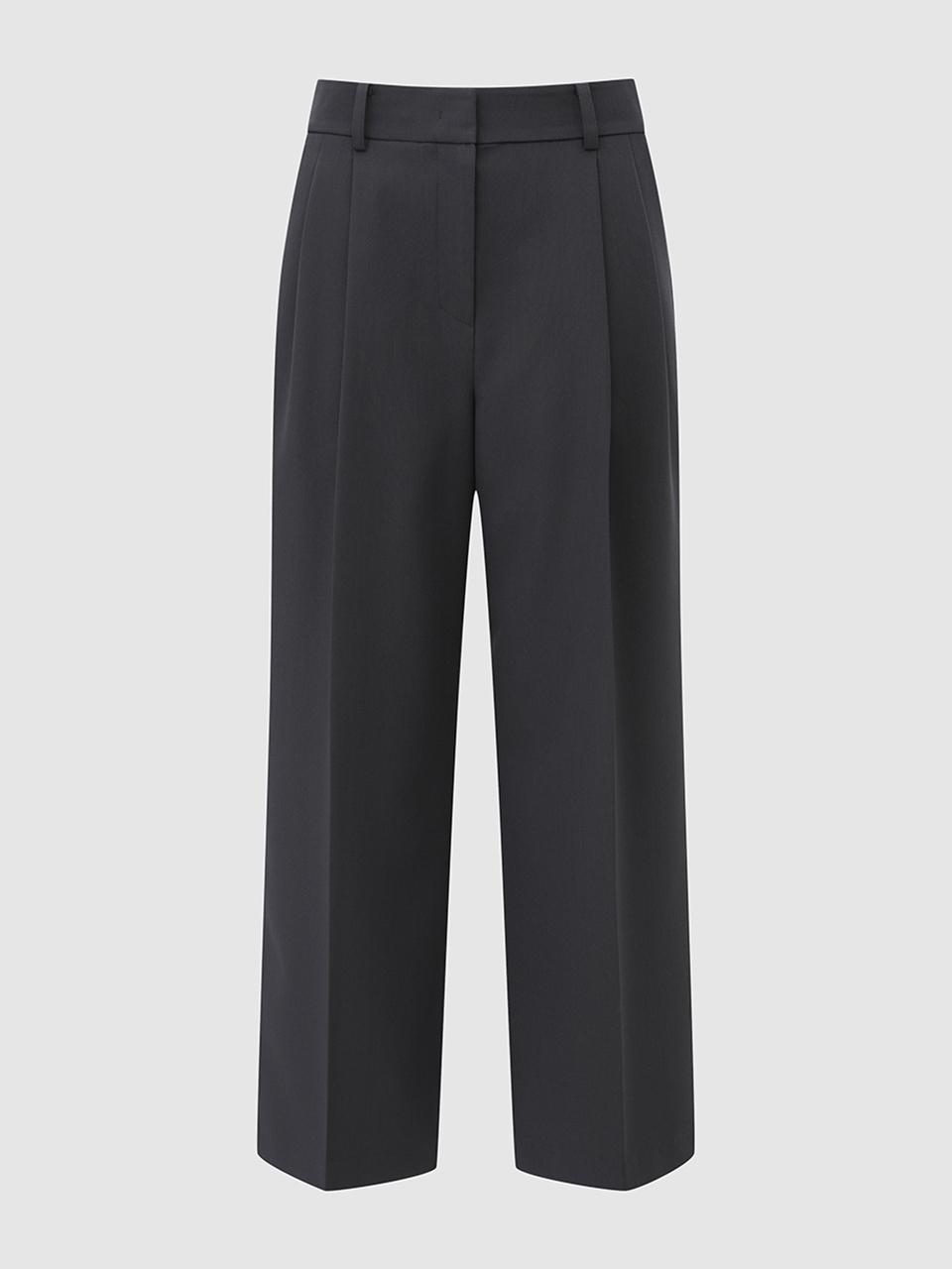 comgen Double Pleated Wide Leg T/R Pants (NAFS1-WPL041_430)