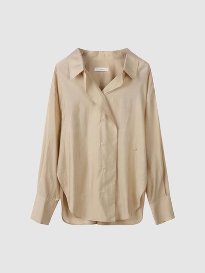 comgen Drape Collar Blouse NAEF7 - WRC030_140