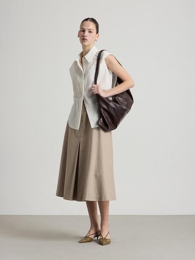 comgen Front Pleated A-Line Skirt (NAFU4-WQS200) [151]