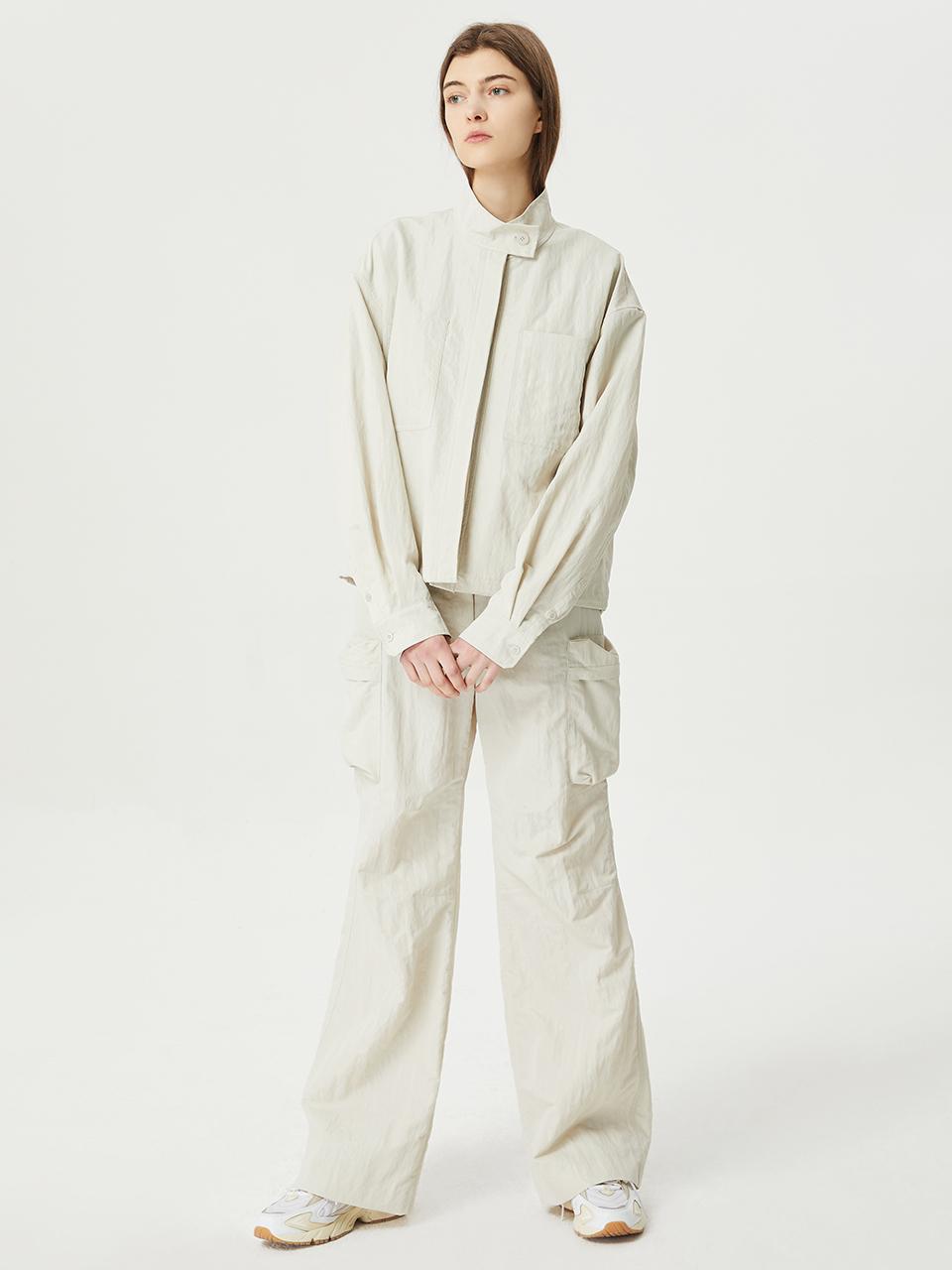 comgen Hem String Stand Collar Shirt NAES1-WRC040130
