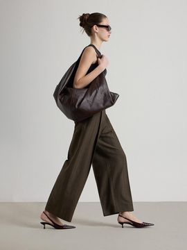 comgen Leather Hobo Shoulder Bag (NAFU3-WBS010)