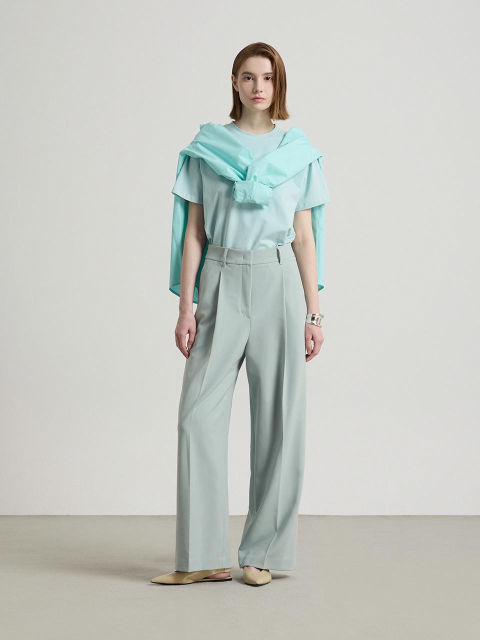 comgen One-pleat Wide-leg Premium Pants (NAFS1-WPL030_240)